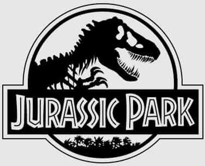 Jurassic Park Logo Hoodie - Grey - L - Grey