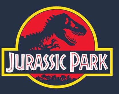 Jurassic Park Logo Hoodie - Navy - L