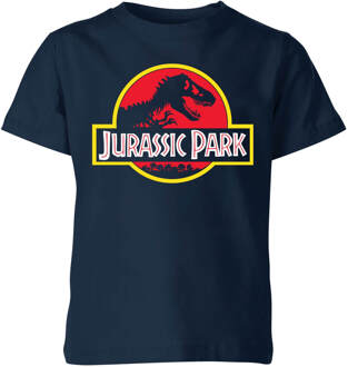 Jurassic Park Logo Kids' T-Shirt - Navy - 146/152 (11-12 jaar) - Navy blauw - XL