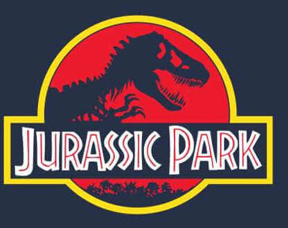 Jurassic Park Logo Men's T-Shirt - Navy - S Blauw