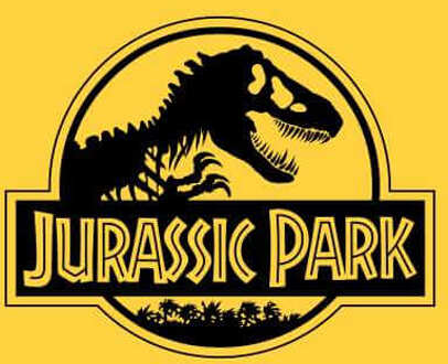 Jurassic Park Logo Men's T-Shirt - Yellow - L Geel