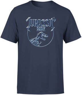 Jurassic Park Logo Metal Men's T-Shirt - Blauw - XXL