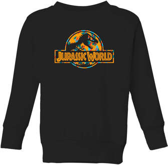 Jurassic Park Logo Tropical Kids' Sweatshirt - Black - 134/140 (9-10 jaar) Zwart