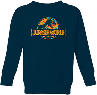 Jurassic Park Logo Tropical Kids' Sweatshirt - Navy - 110/116 (5-6 jaar) - Navy blauw