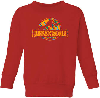 Jurassic Park Logo Tropical Kids' Sweatshirt - Red - 110/116 (5-6 jaar) - Rood