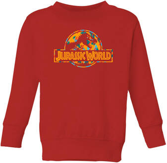 Jurassic Park Logo Tropical Kids' Sweatshirt - Red - 146/152 (11-12 jaar) Rood - XL