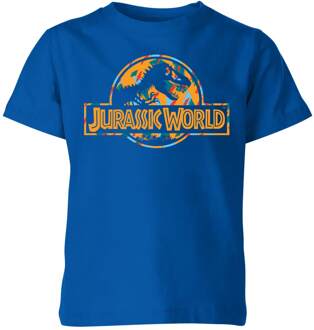 Jurassic Park Logo Tropical Kids' T-Shirt - Blue - 110/116 (5-6 jaar) Blauw - S