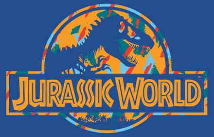 Jurassic Park Logo Tropical Men's T-Shirt - Blue - S Blauw