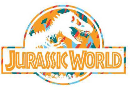 Jurassic Park Logo Tropical Men's T-Shirt - White - 5XL - Wit