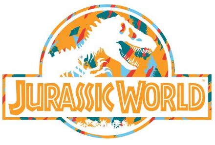 Jurassic Park Logo Tropical Men's T-Shirt - White - L Wit