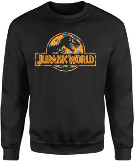 Jurassic Park Logo Tropical Sweatshirt - Black - XXL Zwart