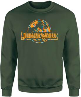 Jurassic Park Logo Tropical Sweatshirt - Green - XXL Groen