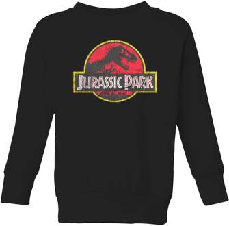 Jurassic Park Logo Vintage Kids' Sweatshirt - Black - 110/116 (5-6 jaar) Zwart