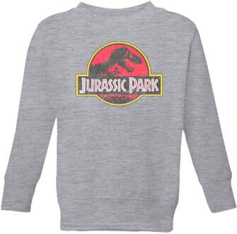 Jurassic Park Logo Vintage Kids' Sweatshirt - Grey - 122/128 (7-8 jaar) Grijs - M