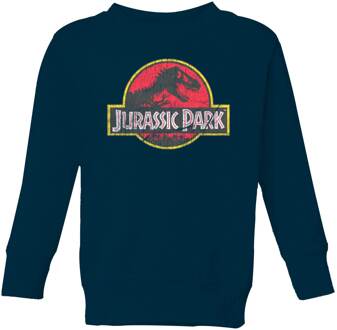 Jurassic Park Logo Vintage Kids' Sweatshirt - Navy - 98/104 (3-4 jaar) - XS