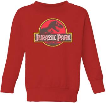 Jurassic Park Logo Vintage Kids' Sweatshirt - Red - 146/152 (11-12 jaar) Rood - XL