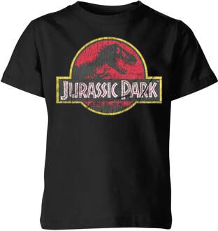 Jurassic Park Logo Vintage Kids' T-Shirt - Black - 146/152 (11-12 jaar) - Zwart - XL