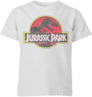 Jurassic Park Logo Vintage Kids' T-Shirt - Grey - 146/152 (11-12 jaar) - Grey - XL
