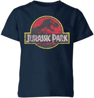 Jurassic Park Logo Vintage Kids' T-Shirt - Navy - 122/128 (7-8 jaar) - M