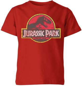 Jurassic Park Logo Vintage Kids' T-Shirt - Red - 122/128 (7-8 jaar) - Rood - M
