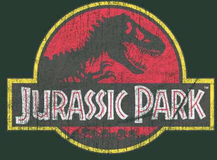 Jurassic Park Logo Vintage Men's T-Shirt - Green - S - Groen