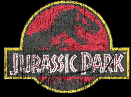 Jurassic Park Logo Vintage Women's T-Shirt - Black - 3XL - Zwart
