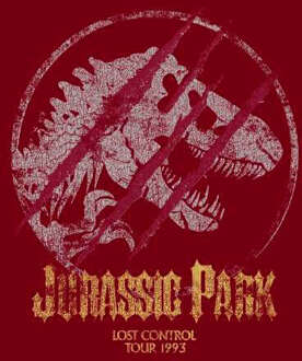 Jurassic Park Lost Control Hoodie - Burgundy - XXL - Burgundy
