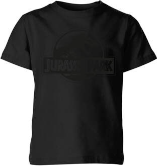 Jurassic Park Monochrome Kids' T-Shirt - Black - 122/128 (7-8 jaar) Zwart