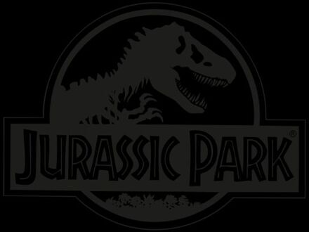 Jurassic Park Monochrome Men's T-Shirt - Black - L Zwart