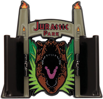 Jurassic Park Pin Badge Gates Hinged