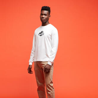 Jurassic Park Primal Geborduurd Logo t-shirt met lange mouwen - Crème - XS