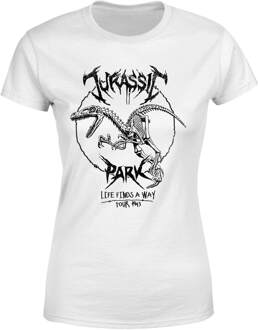 Jurassic Park Raptor Drawn Women's T-Shirt - Wit - M
