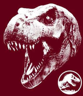 Jurassic Park T Rex Hoodie - Burgundy - L - Burgundy