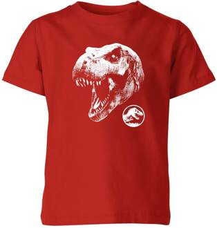 Jurassic Park T Rex Kids' T-Shirt - Red - 122/128 (7-8 jaar) - Rood - M