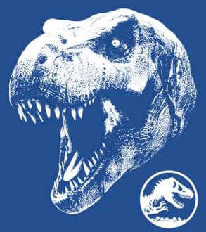 Jurassic Park T Rex Men's T-Shirt - Blue - S Blauw
