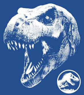 Jurassic Park T Rex Men's T-Shirt - Blue - XS - Blue