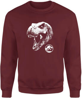 Jurassic Park T Rex Sweatshirt - Burgundy - S Rood