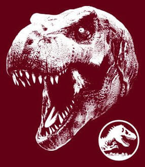 Jurassic Park T Rex Women's T-Shirt - Burgundy - S - Burgundy