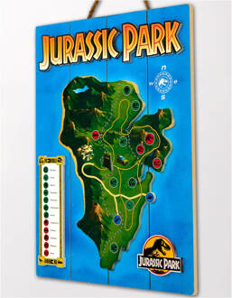 Jurassic Park - Wooden Map /movies And Tv-shows