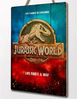 Jurassic World - Logo Wooden Poster /movies And Tv-shows