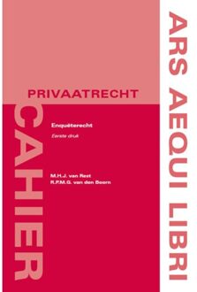 Juridische Uitgeverij Ars Aequi Enquêterecht - Ars Aequi Cahiers - Privaatrecht - Marjolein van Rest