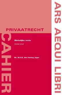 Juridische Uitgeverij Ars Aequi Wettelijke rente - Boek W.H.B. den Hartog Jager (9069169967)
