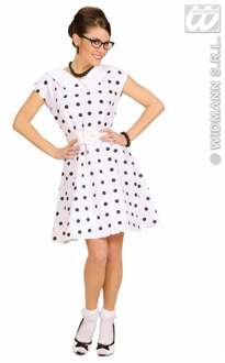 Jurk 50's wit met petticoat Wit - Transparant