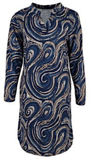 Jurk andrien swirl navy Veelkleurig - M