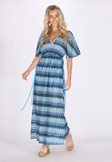 Jurk Dames Blauw Veelkleurig - M