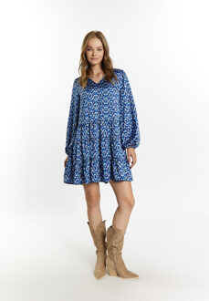 Jurk Dames Blauw Veelkleurig - M