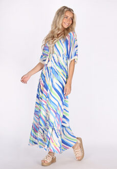 Jurk Dames Blauw Veelkleurig - S