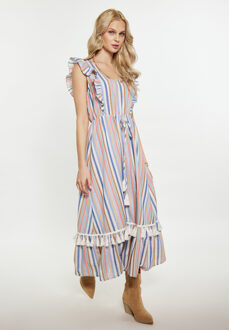 Jurk Dames Blauw Veelkleurig - S