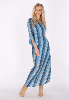 Jurk Dames Blauw Veelkleurig