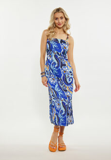 Jurk Dames Blauw Veelkleurig